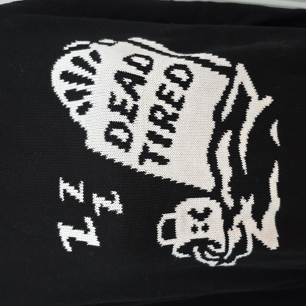 NWT Dead Tired Coffee Knit Tombstone Unique Halloween Sweater - Picture 3 of 13